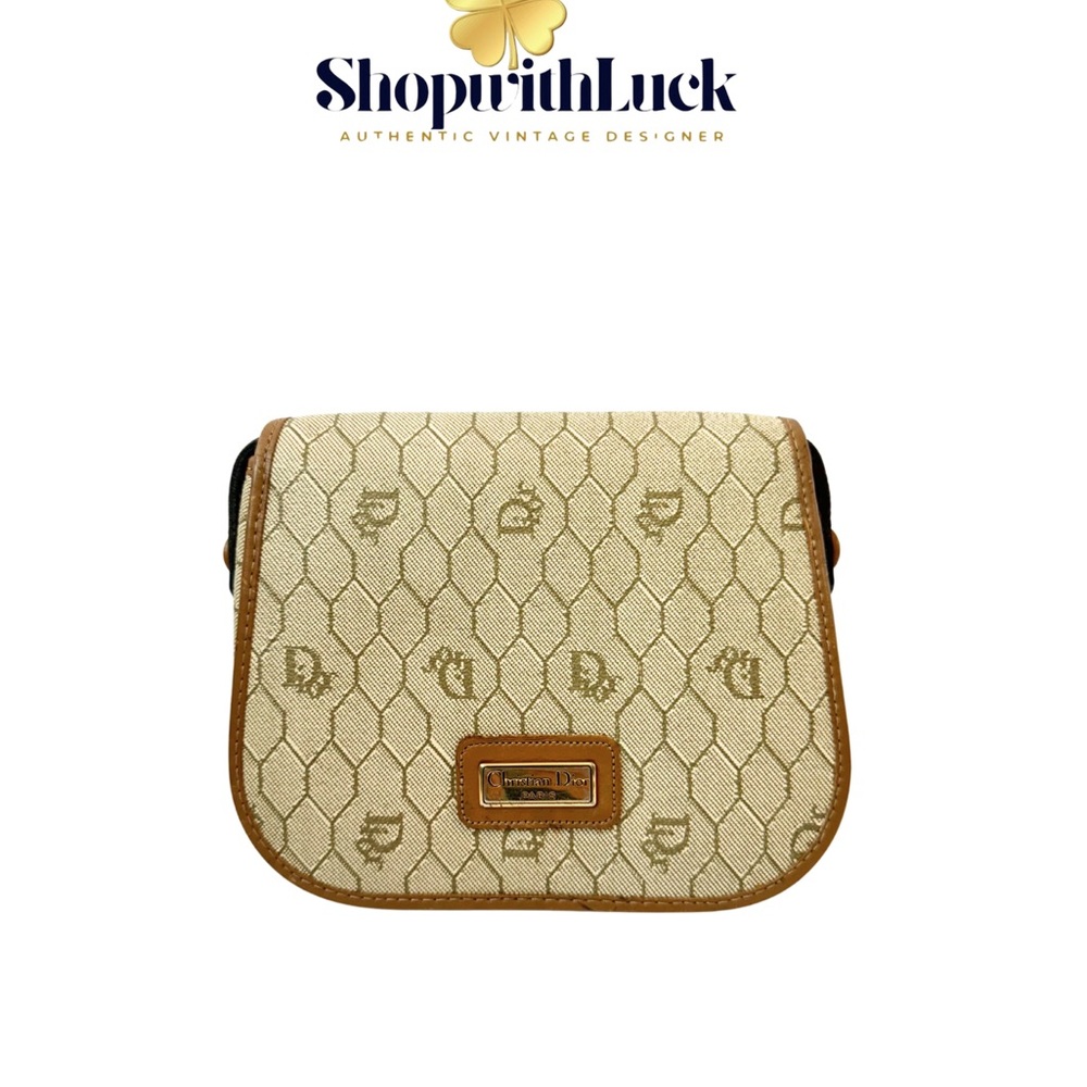 Vintage Christian Dior Honeycomb Crossbody Bag